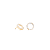 Orecchini Sparkling Circle oro-cristallo