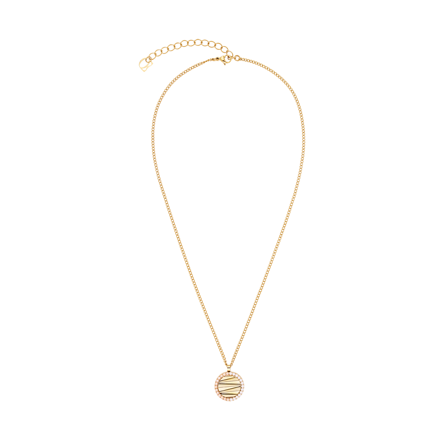 Collana Amulet Mini Waves oro-beige