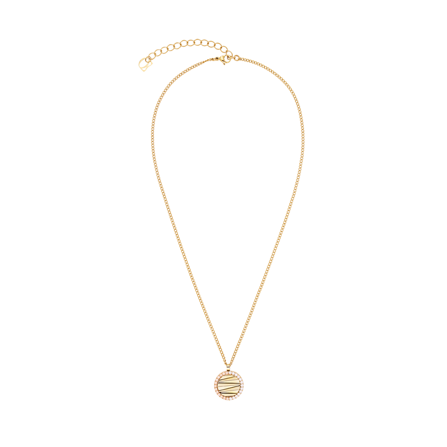 Collana Amulet Mini Waves oro-beige