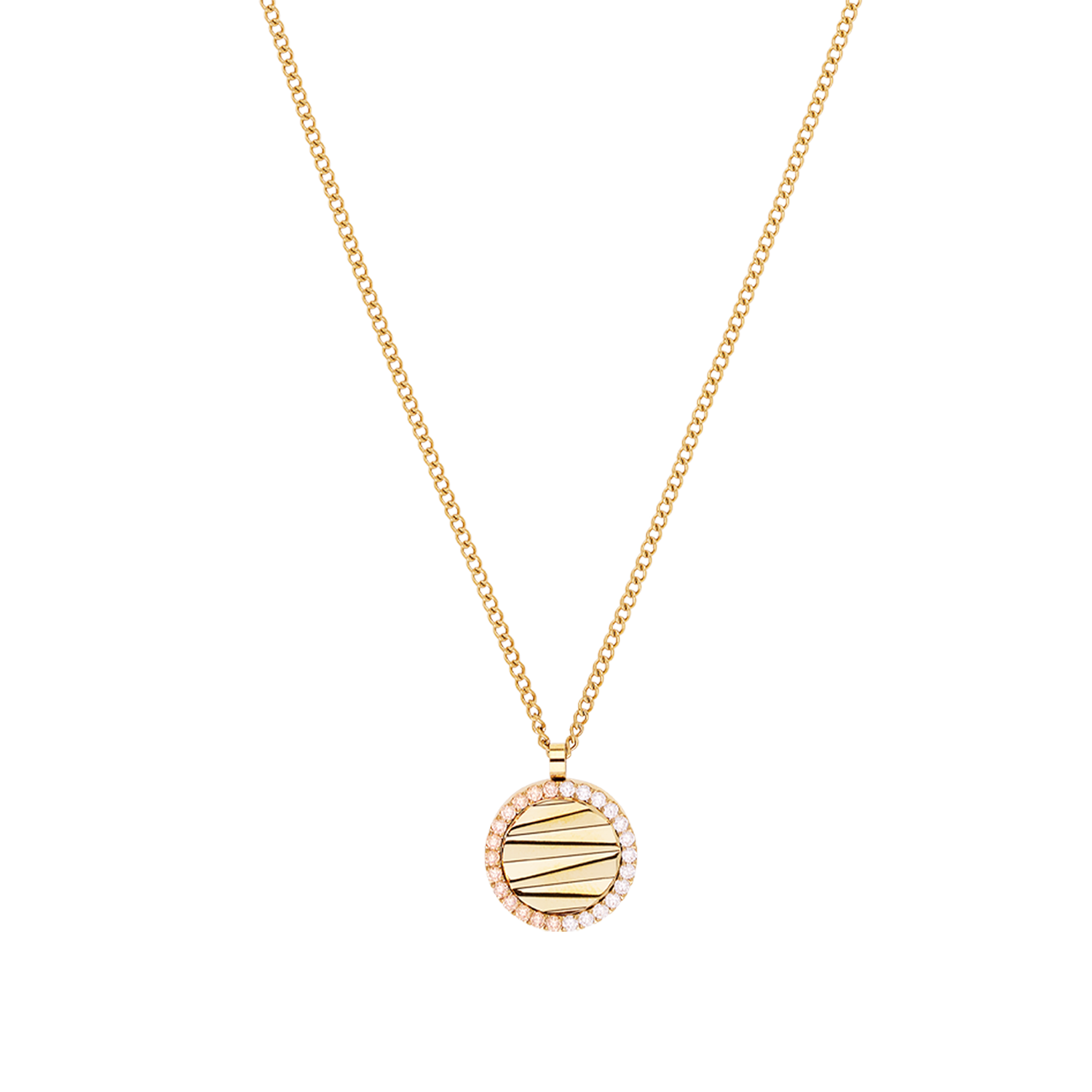 Collana Amulet Mini Waves oro-beige