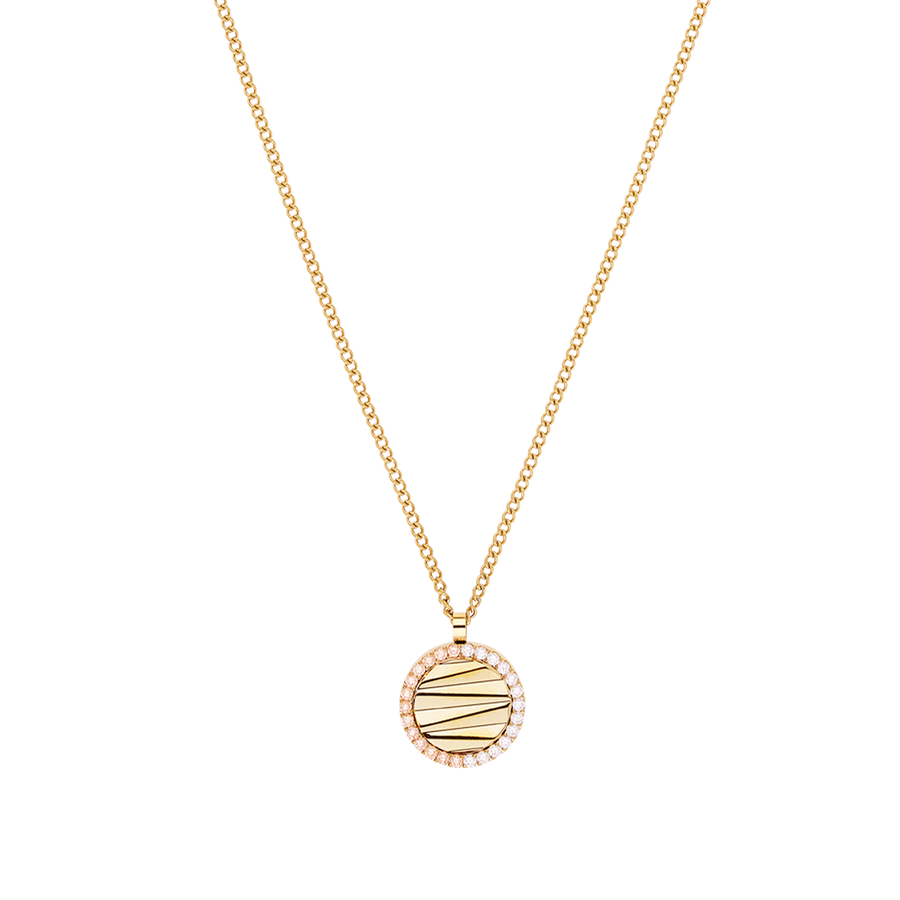 Collana Amulet Mini Waves oro-beige