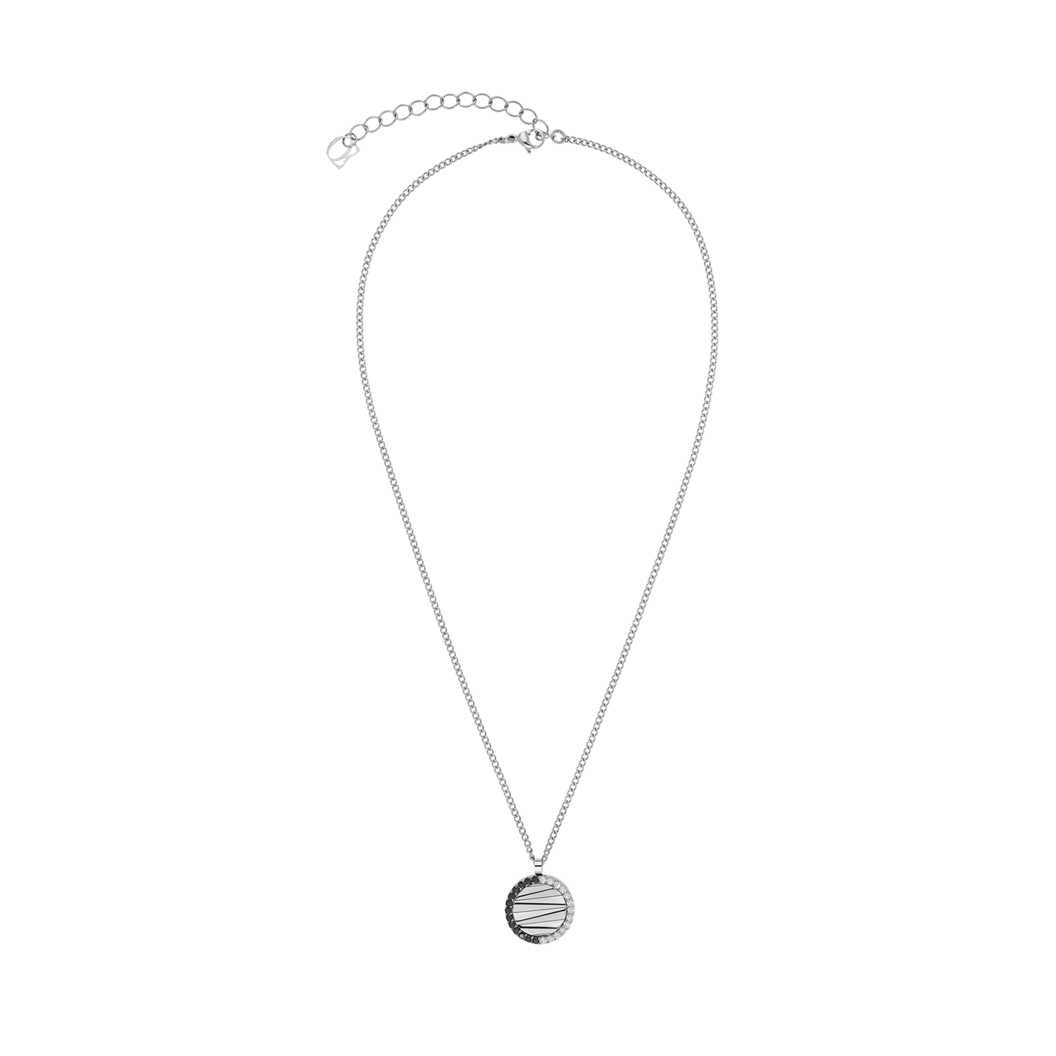 Collana Amulet Mini Waves argento-nero