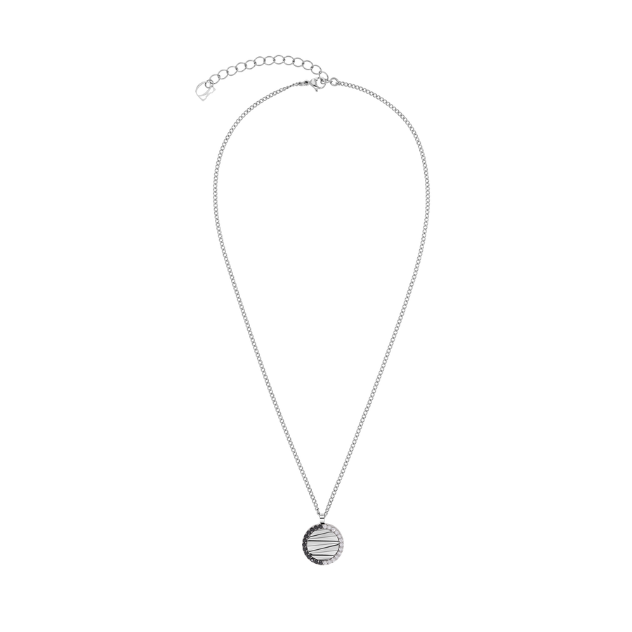 Collana Amulet Mini Waves argento-nero