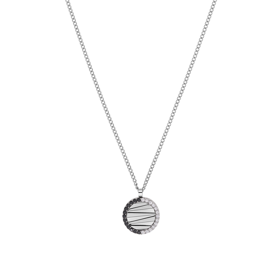 Collana Amulet Mini Waves argento-nero