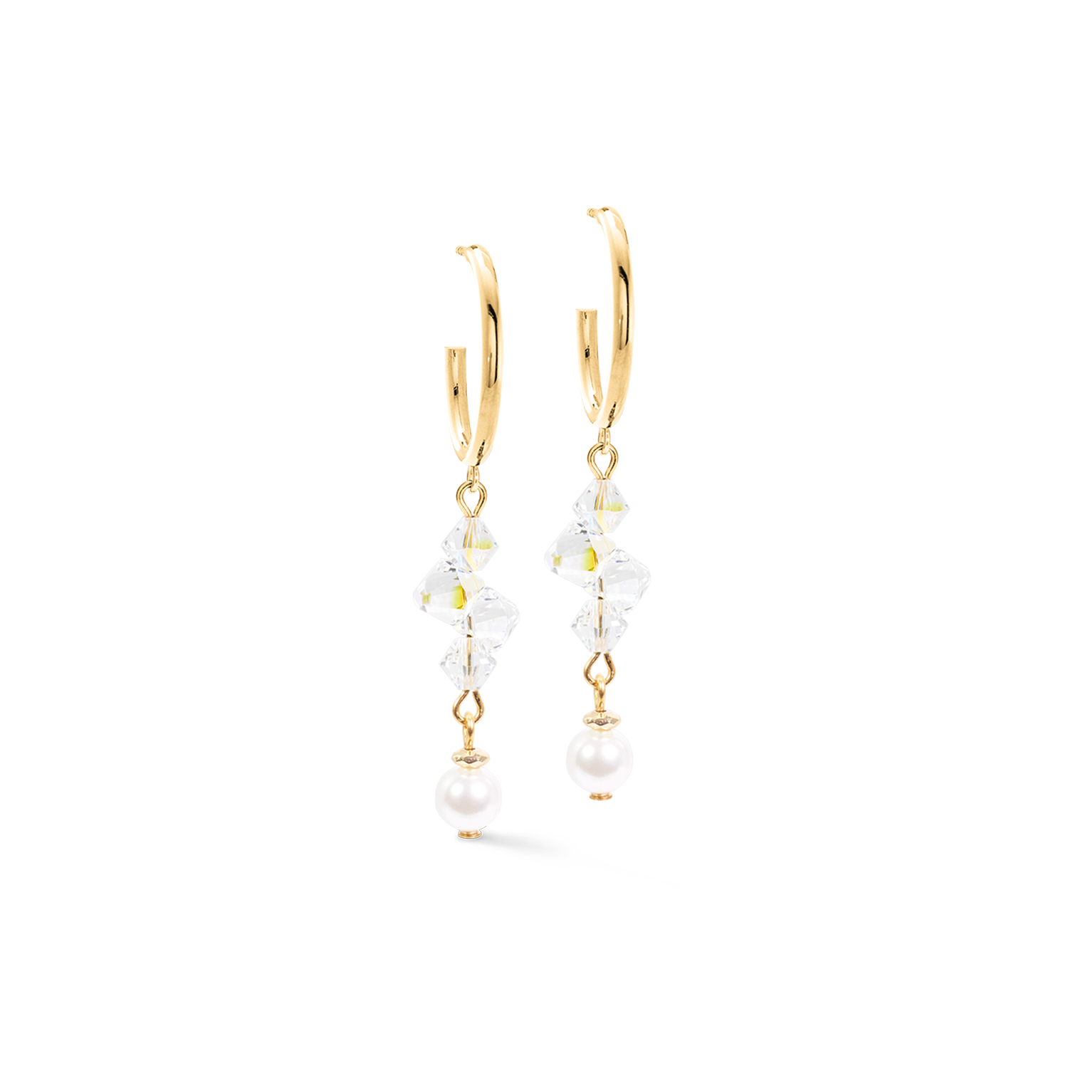 Orecchini a cerchio Dancing Crystals Fusion oro