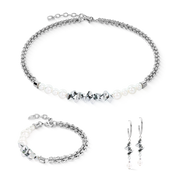 Orecchini a cerchio Dancing Crystals Fusion argento