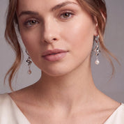 COEUR DE LION Orecchini a cerchio Dancing Crystals Fusion argento – indossato