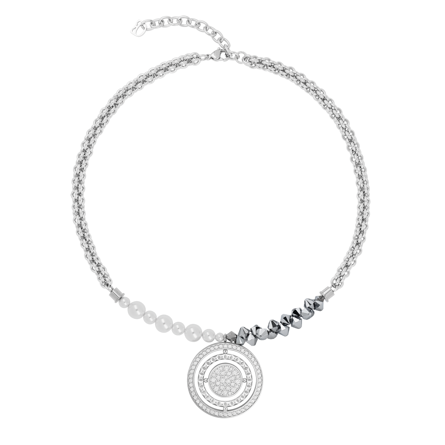 Collana Amuleto Fusion Sparkle argento