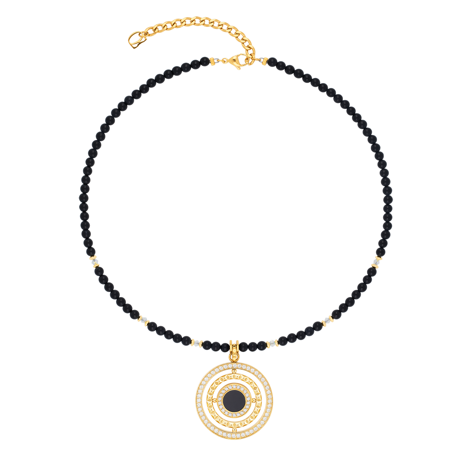 Collana Amuleto Modern Icon Noir oro