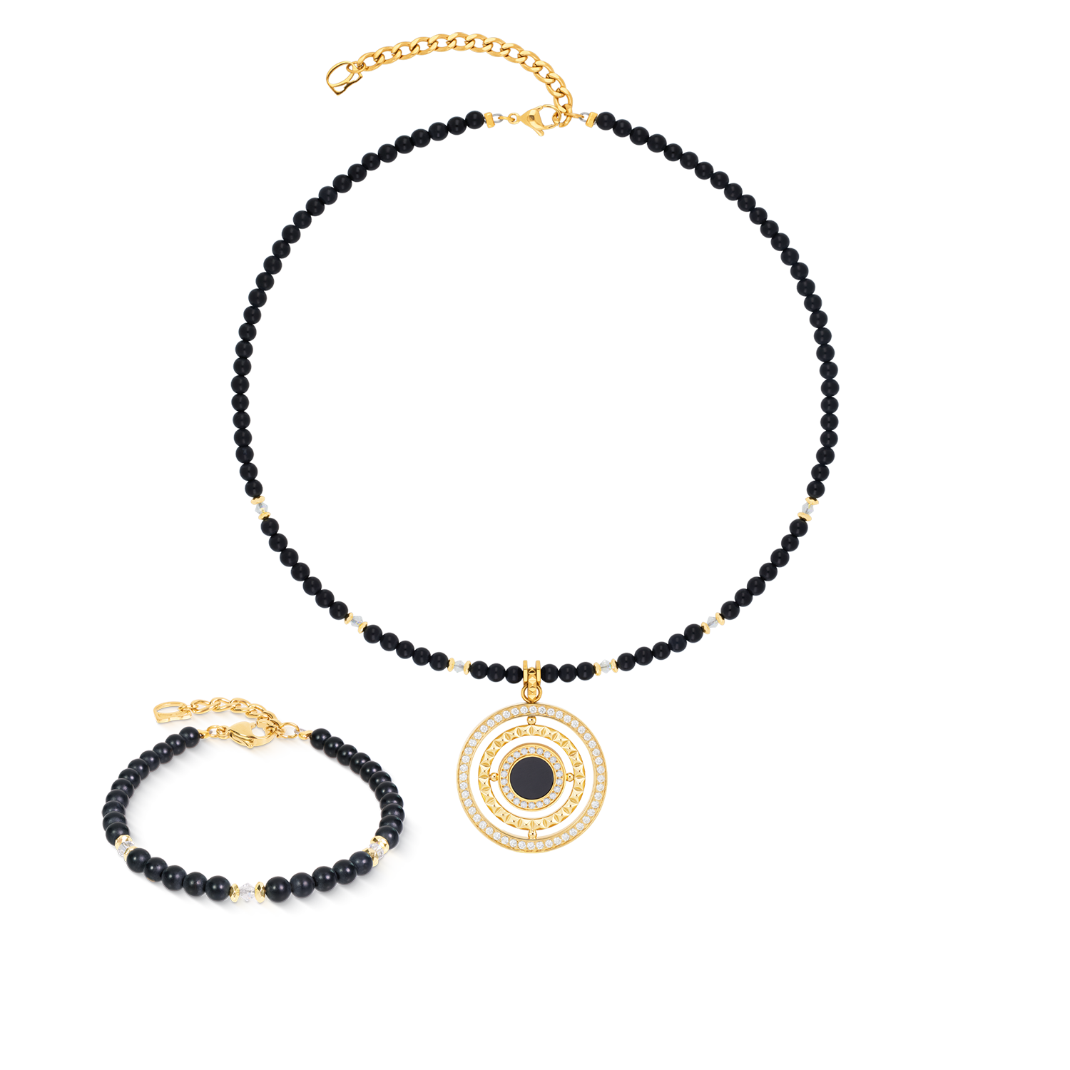 Collana Amuleto Modern Icon Noir oro