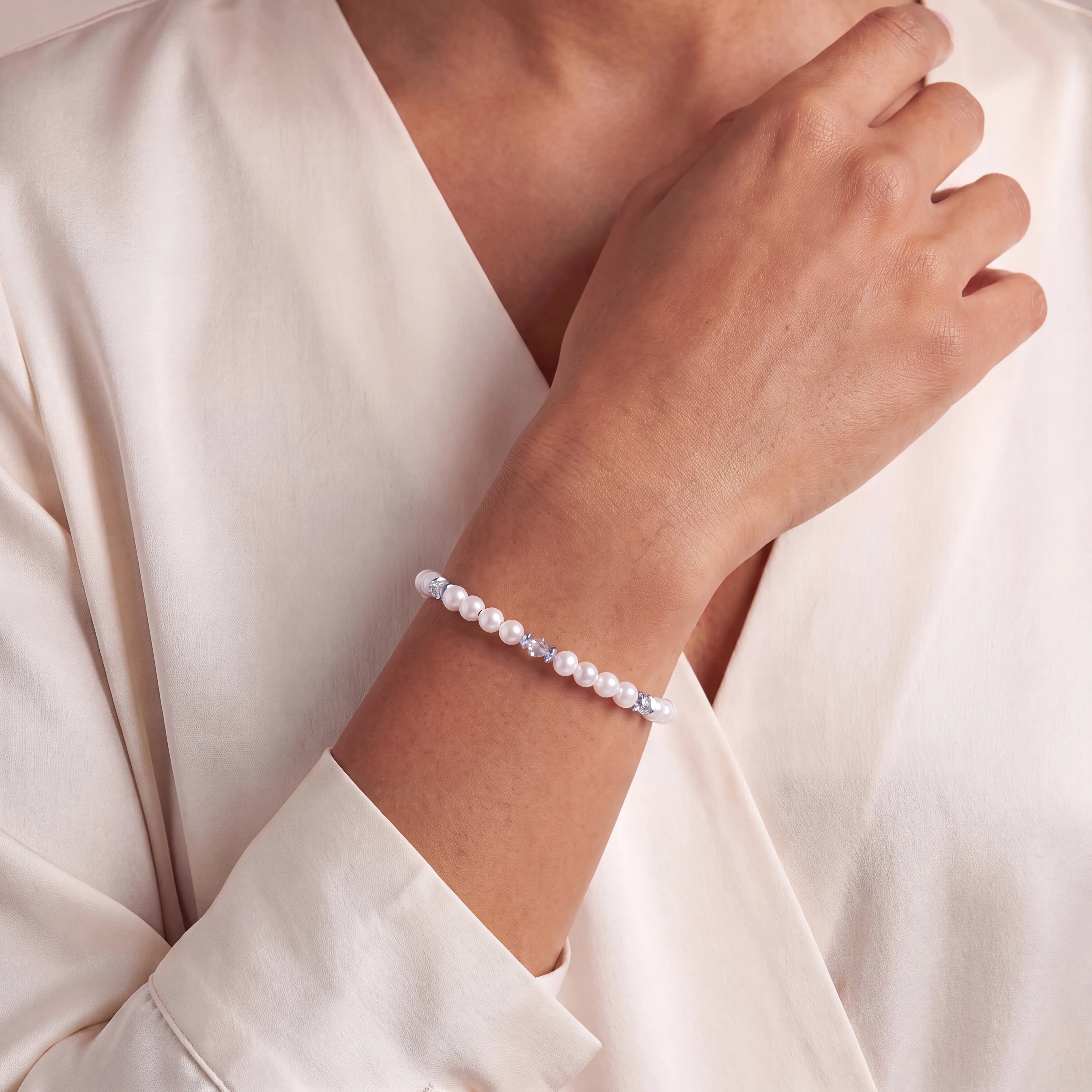 COEUR DE LION Bracciale Modern Icon Pearl argento – indossato