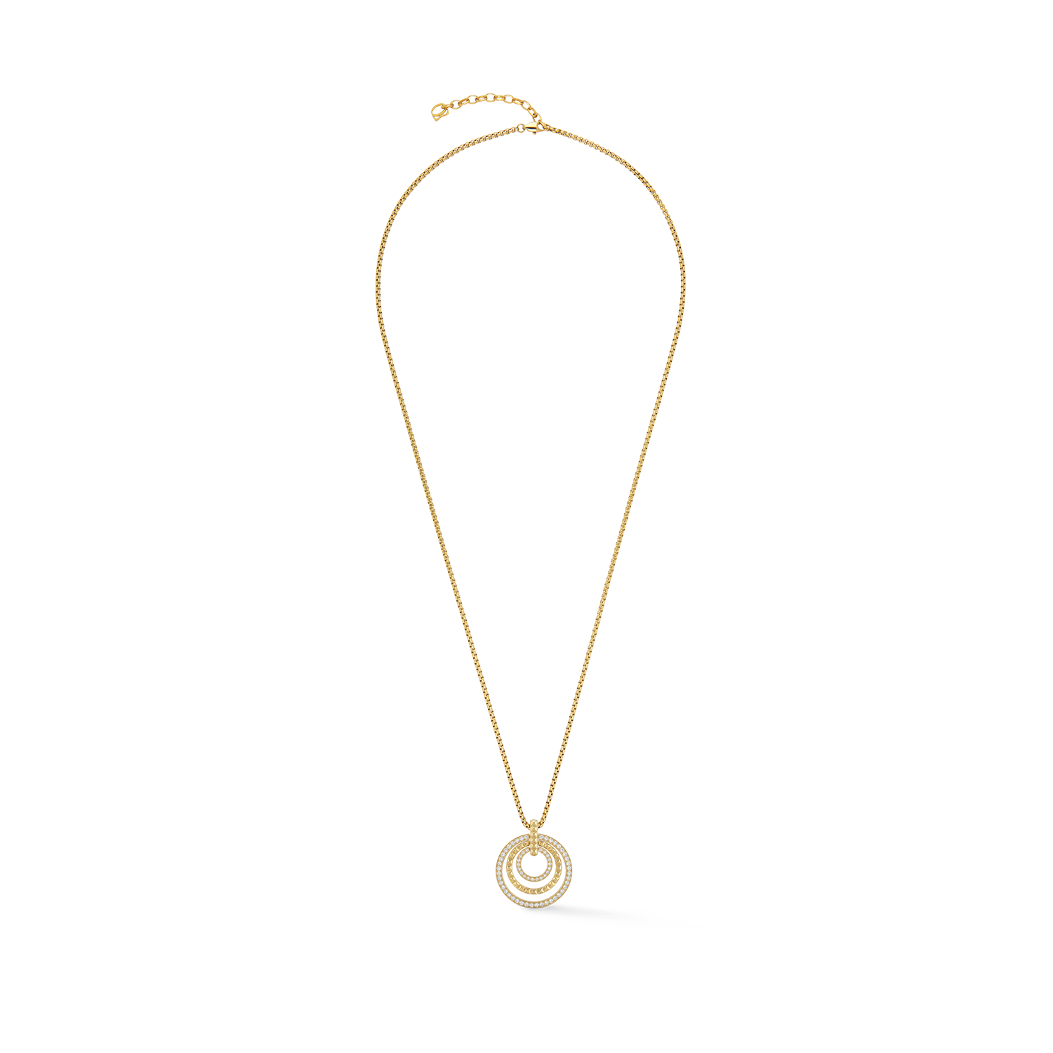 Collana Circle Trio Crystal oro