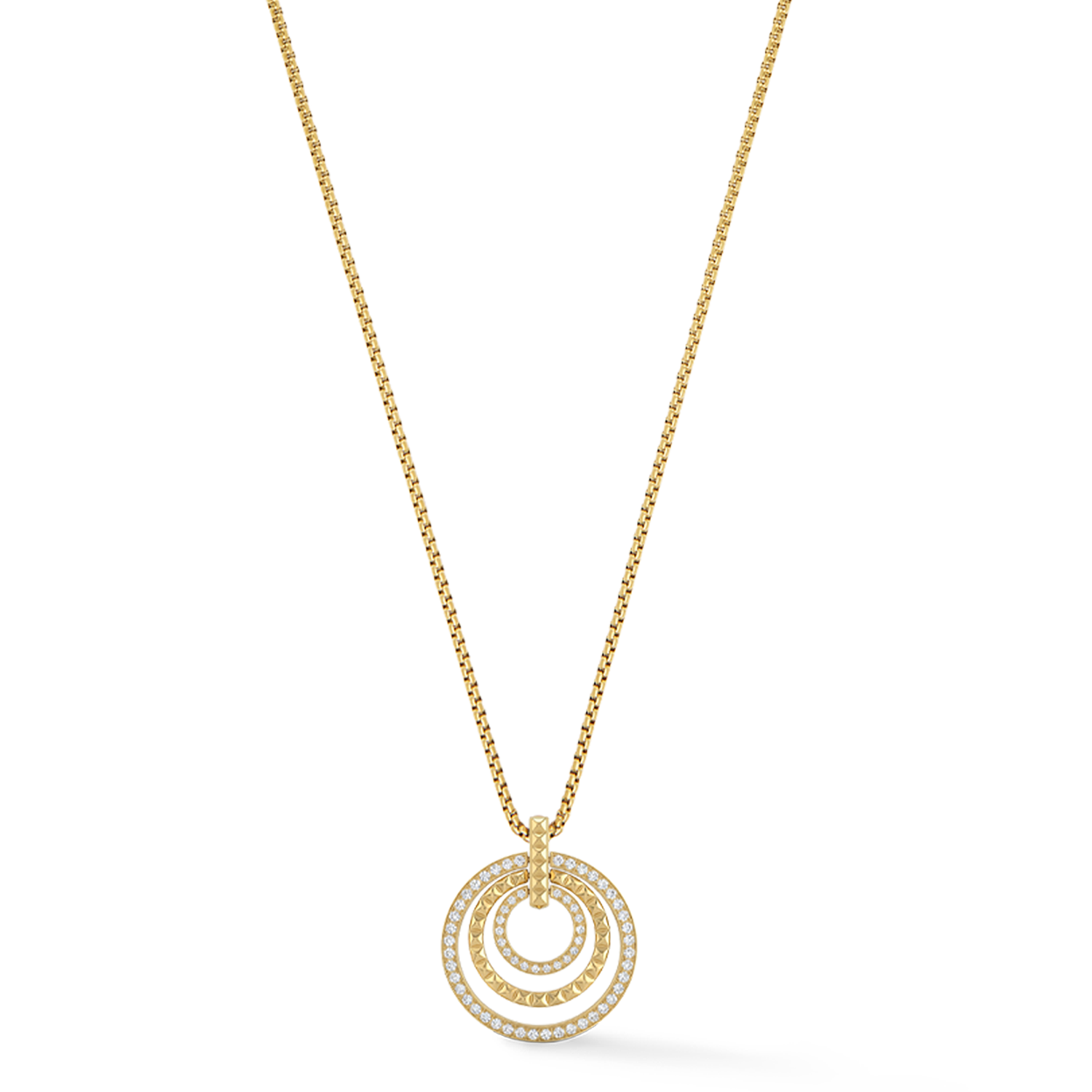 Collana Circle Trio Crystal oro