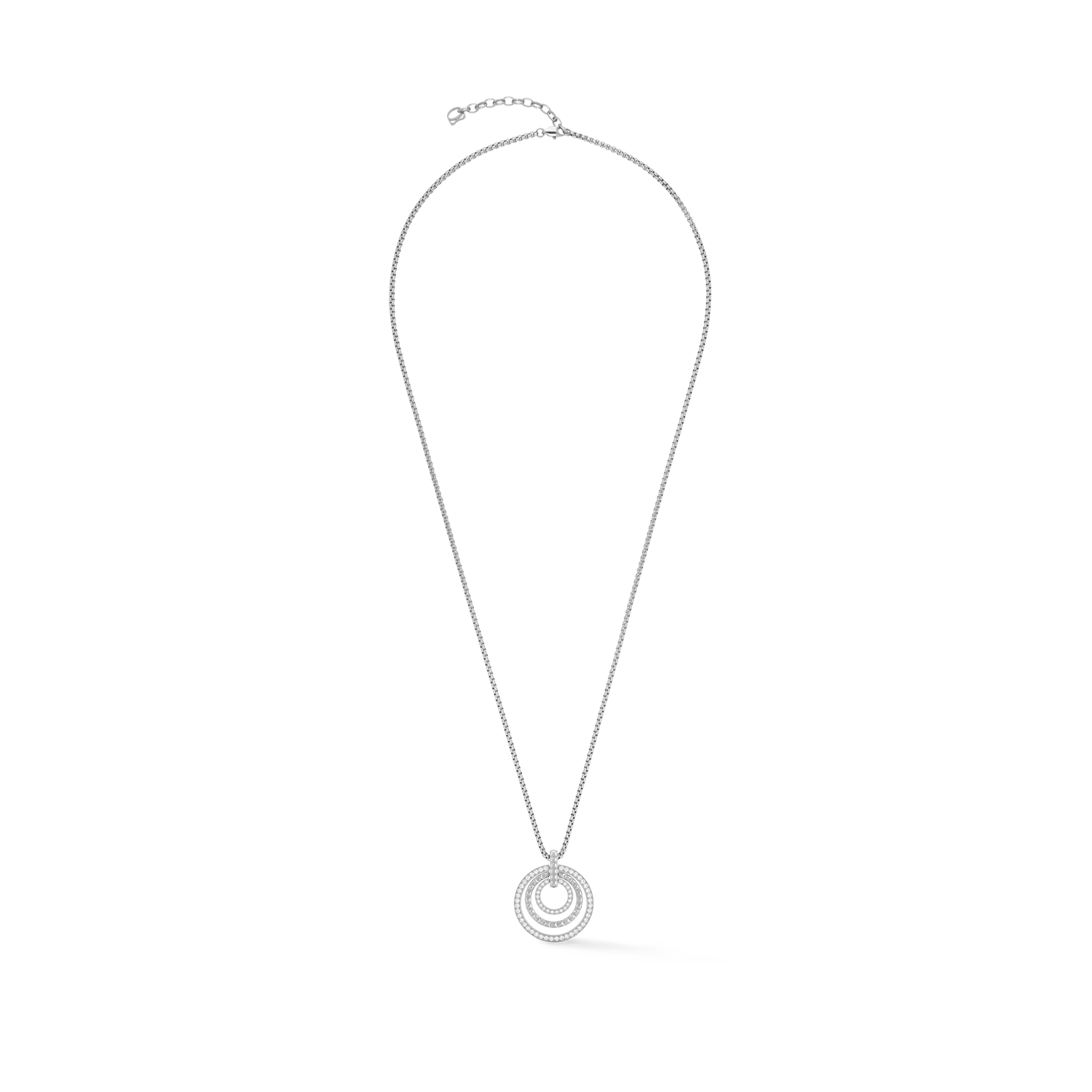 Collana Circle Trio Crystal argento