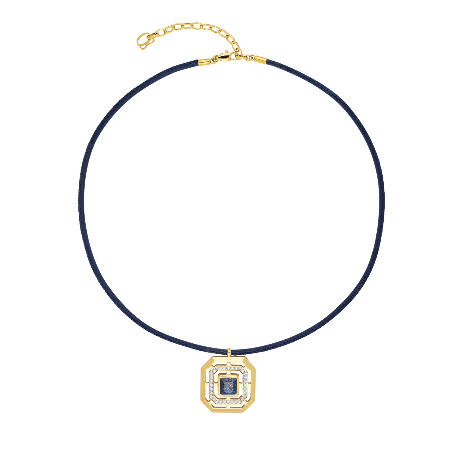 Collana Amuleto Icon Frame Soft Lapis oro