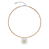 Collana Amuleto Icon Frame Soft Sand argento