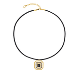 Collana Amuleto Icon Frame Soft Noir oro