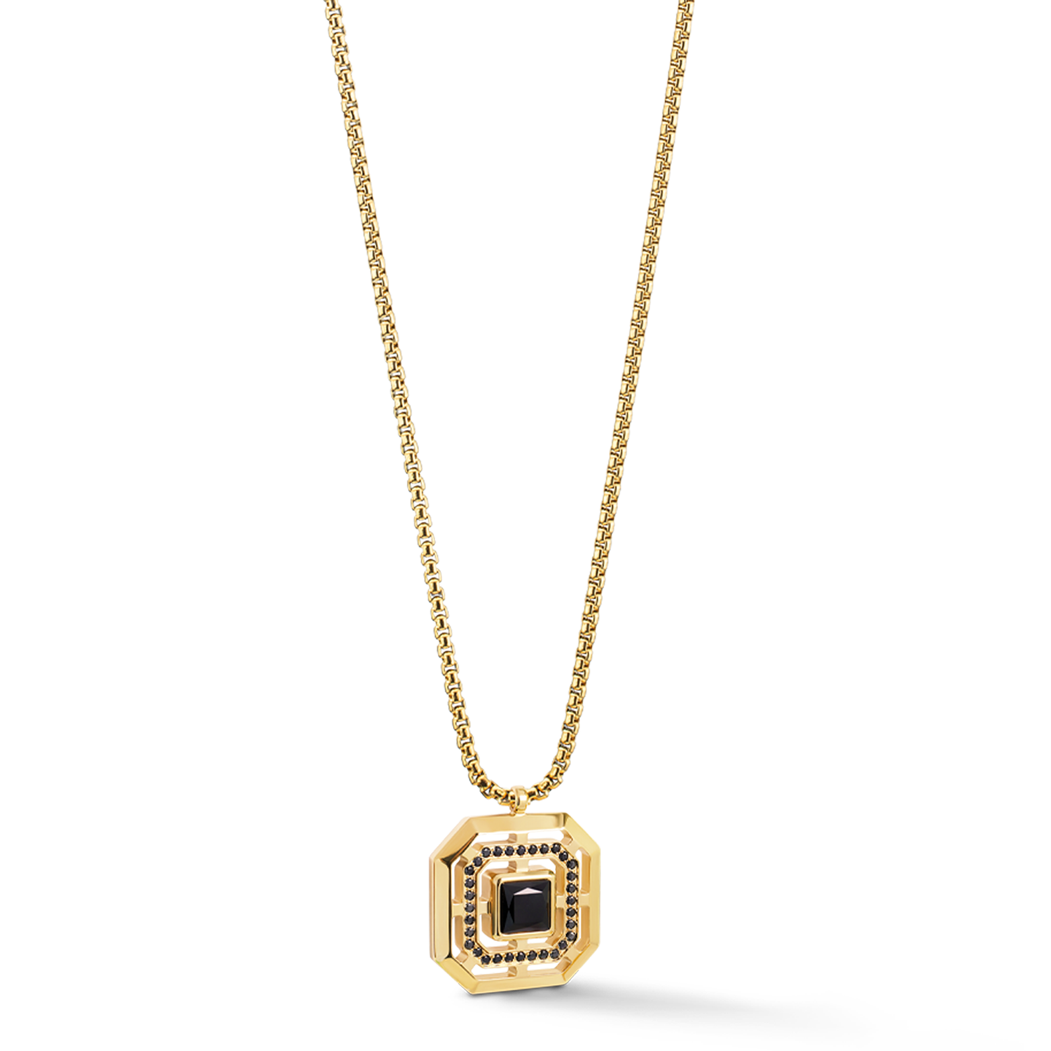 Collana Amuleto Icon Frame Pure Noir oro