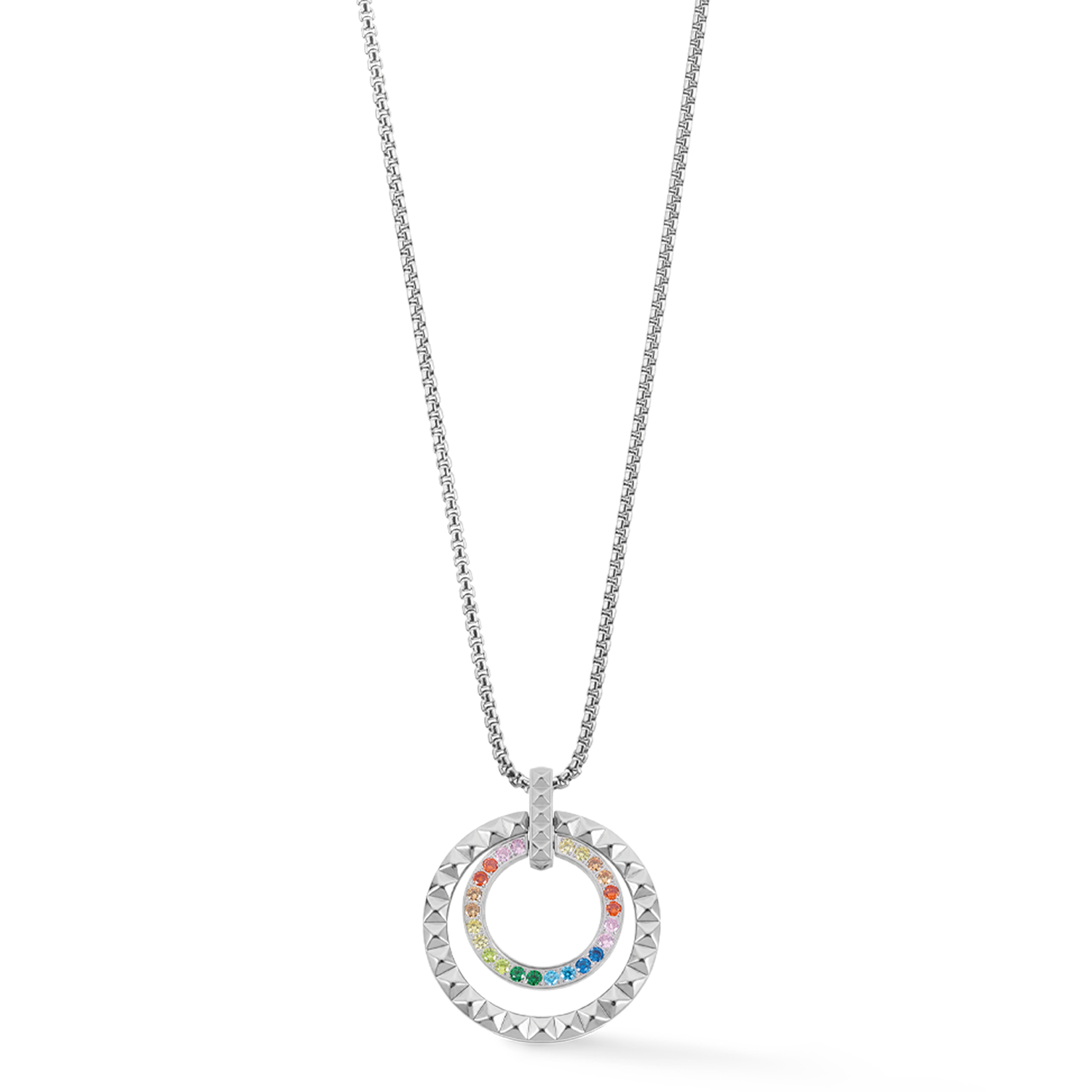 Collana Circle Duo Crystal oro