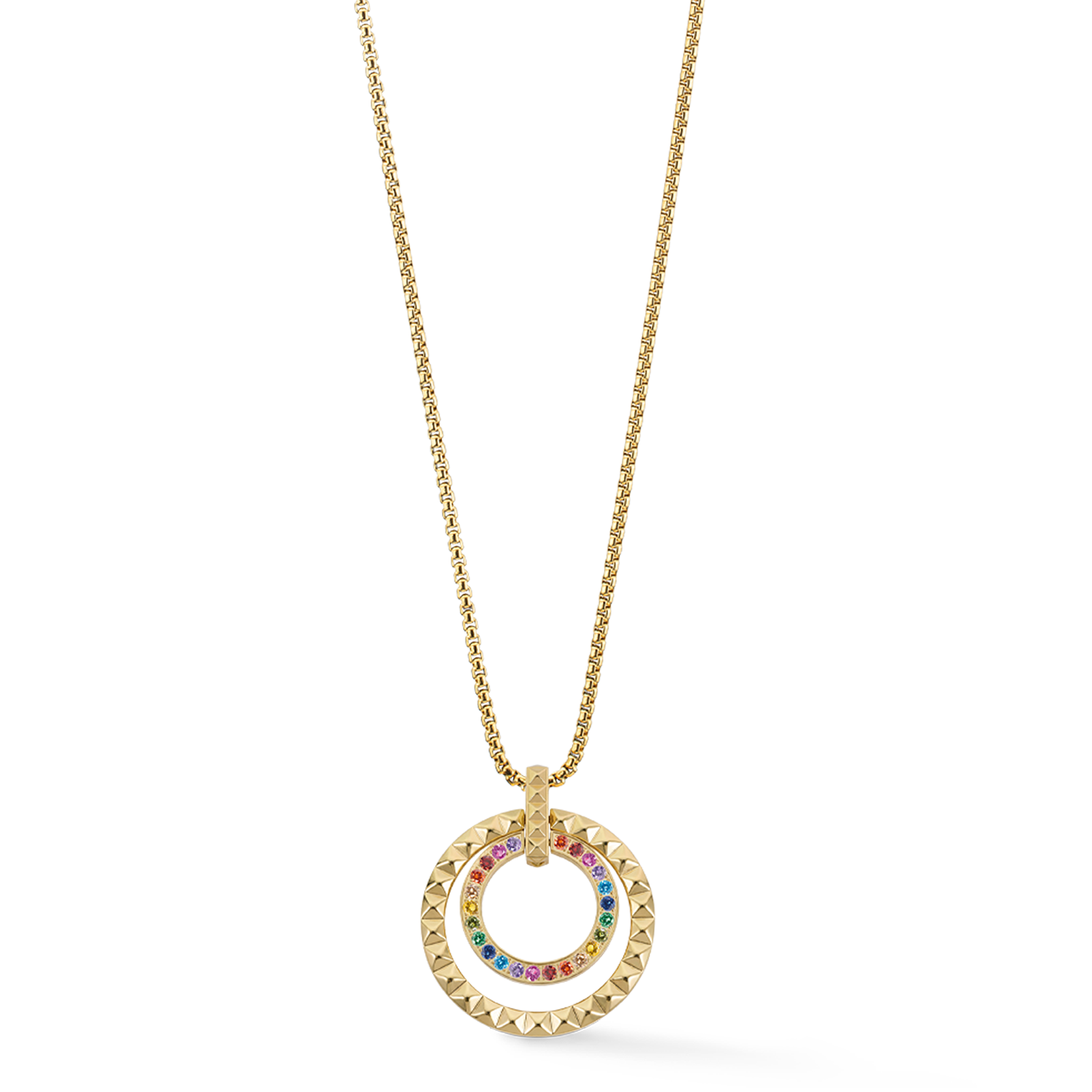 Collana Circle Duo Multicolor argento