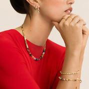 Collana Sparkling Cubes Fusion Chain oro-multicolore