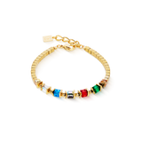 Bracciale Sparkling Cubes Fusion Chain oro-multicolore