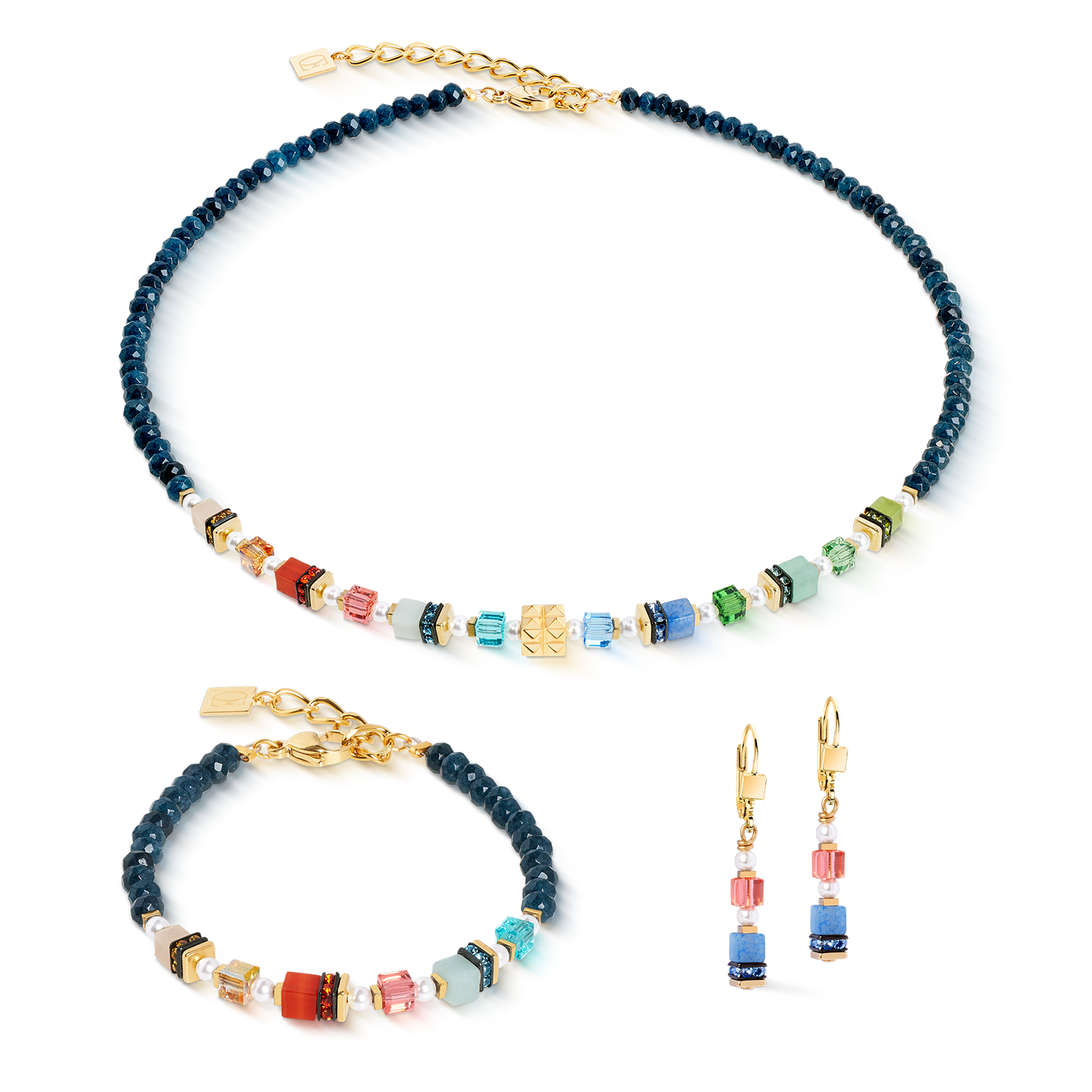Orecchini Sparkling Princess Spikes oro-multicolore
