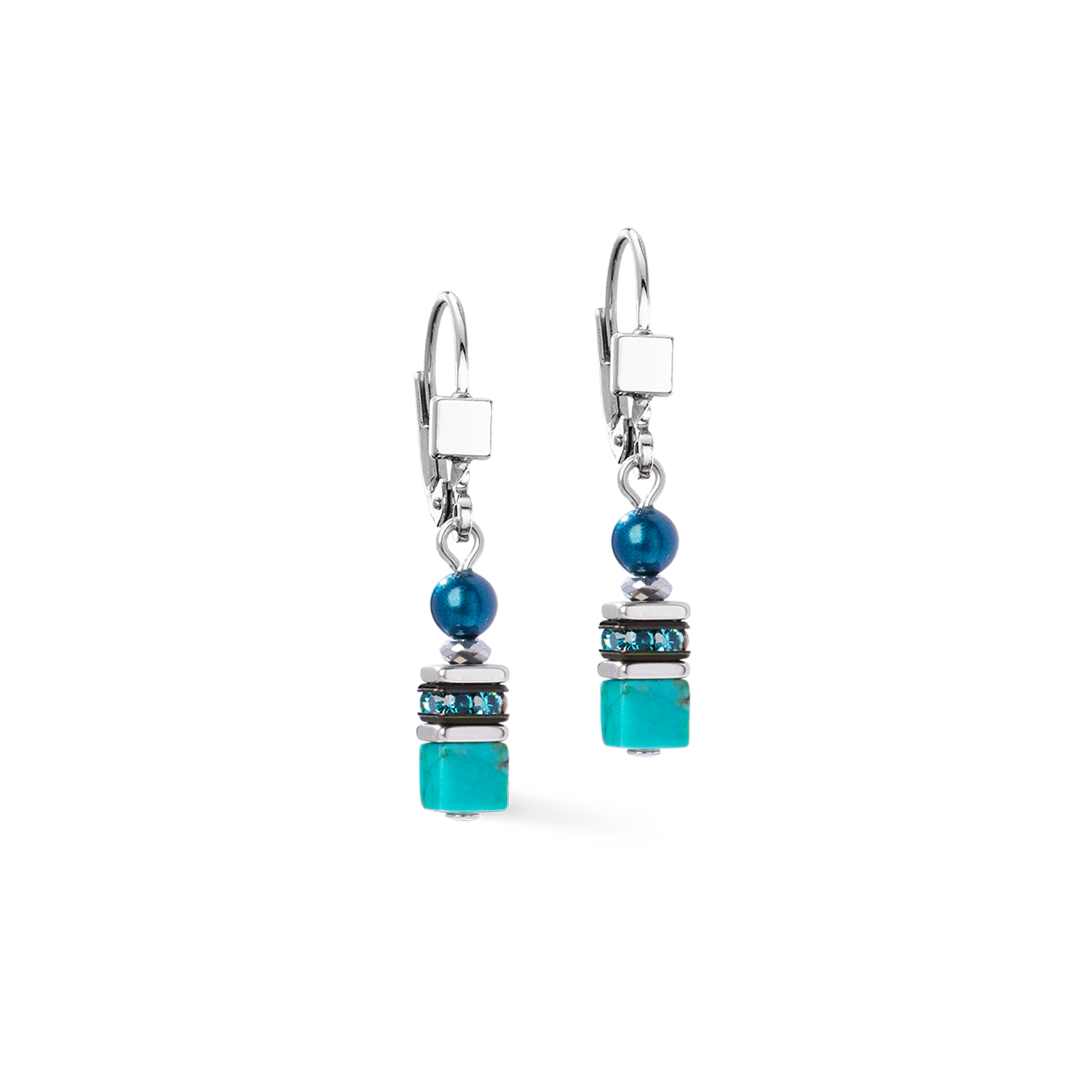 Orecchini Princess Teal Glow argento