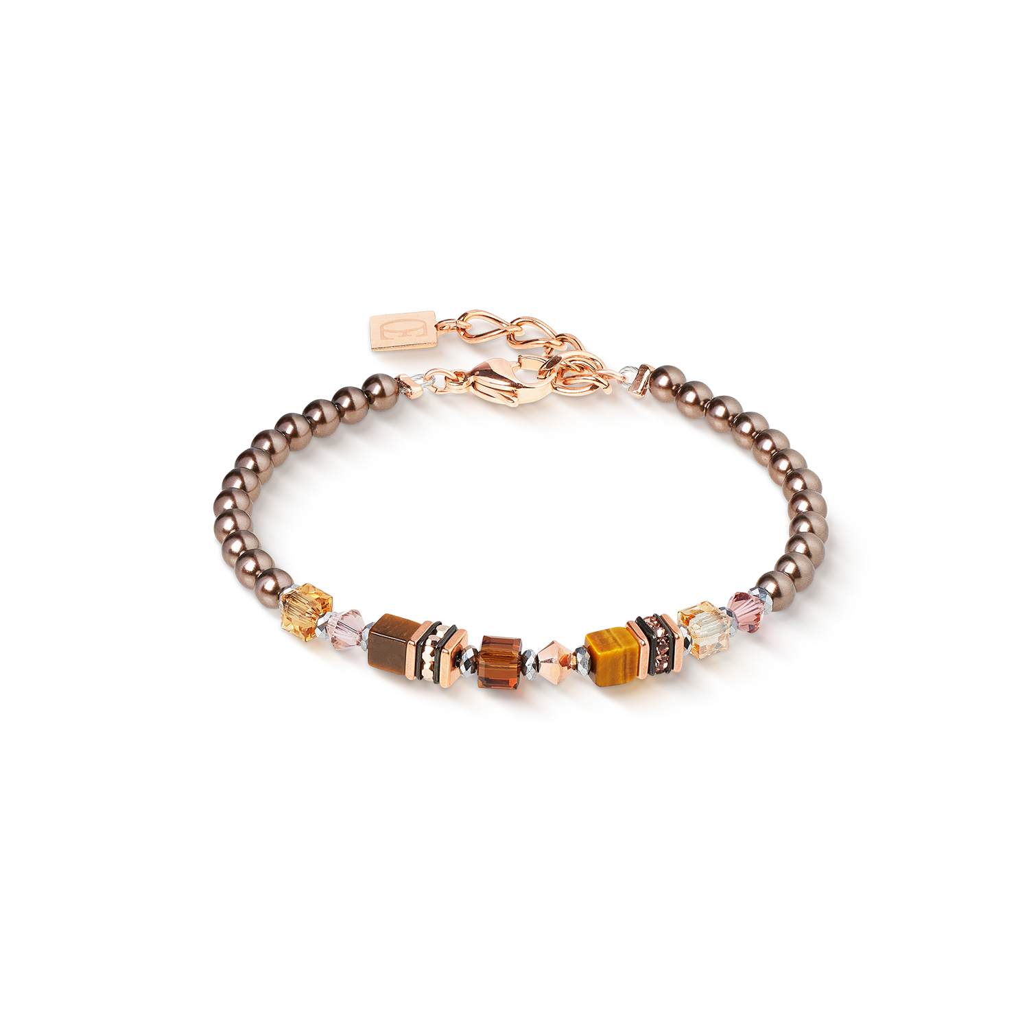 Bracciale Princess Earth Glow oro rosa-marrone