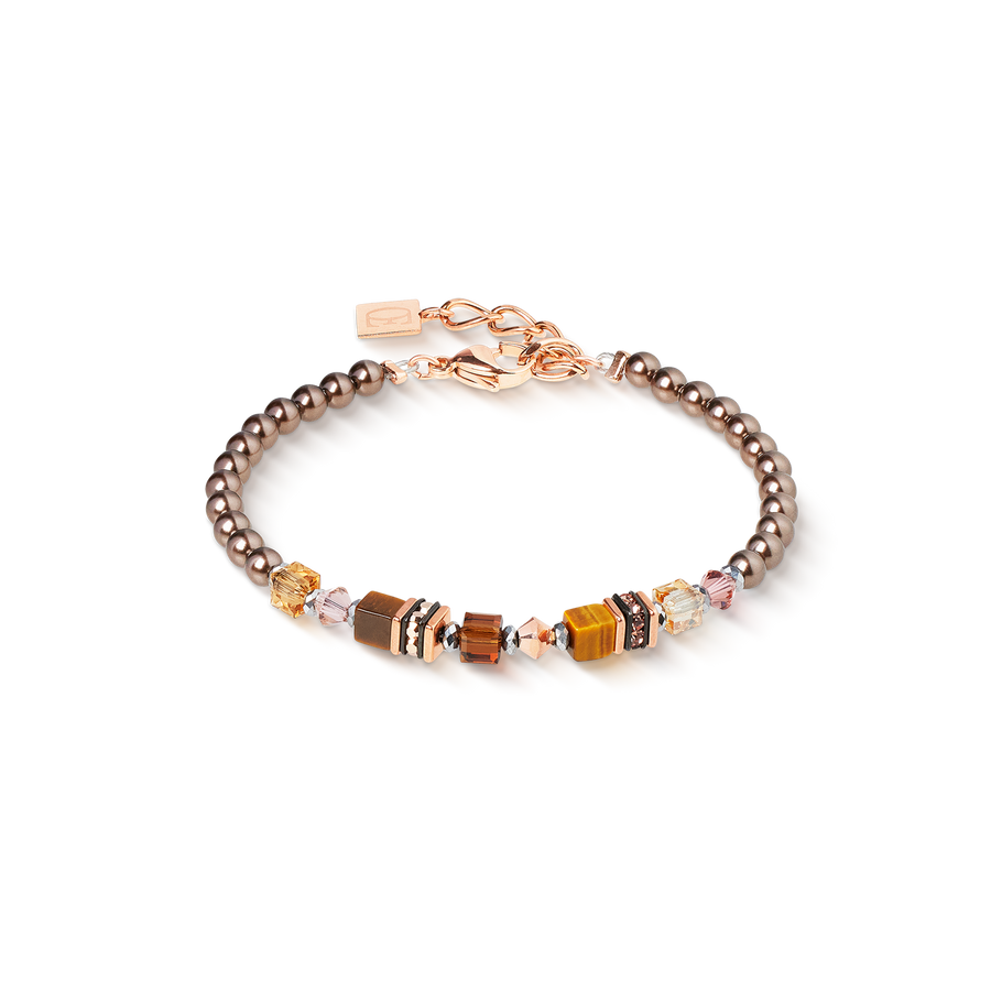 Bracciale Princess Earth Glow oro rosa-marrone