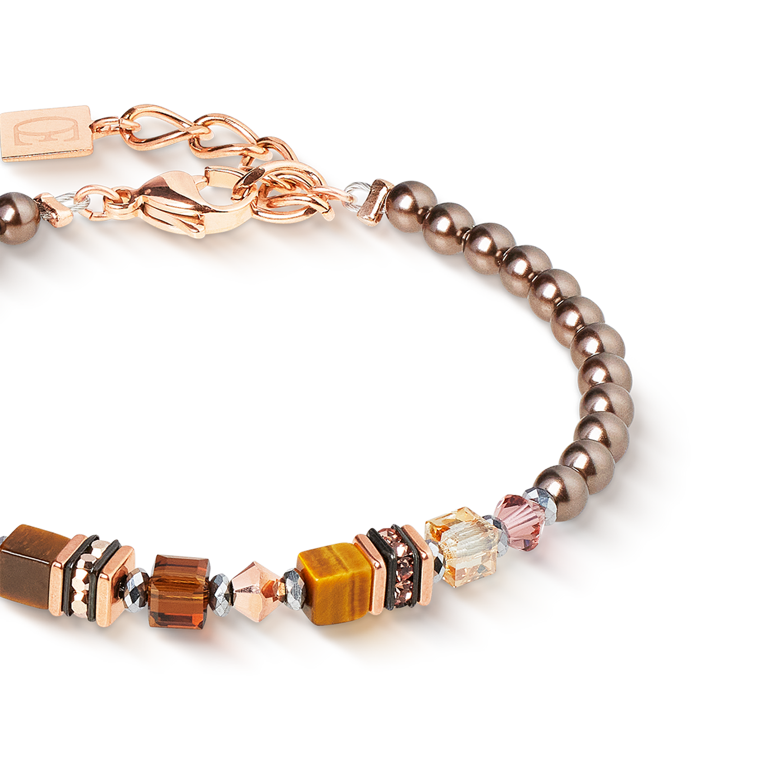 Bracciale Princess Earth Glow oro rosa-marrone