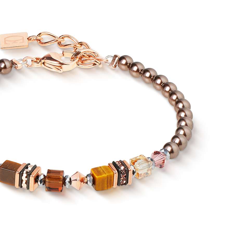 Bracciale Princess Earth Glow oro rosa-marrone