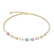 Collana Cube Aura pastello oro