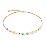 Collana Cube Aura pastello oro