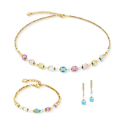 Collana Cube Aura pastello oro