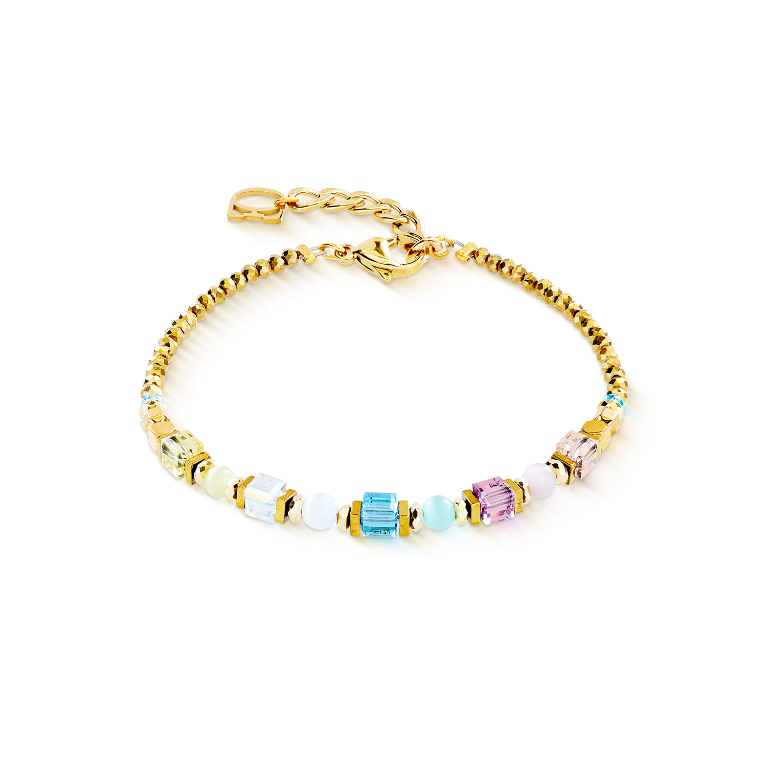 Bracciale Cube Aura pastello oro