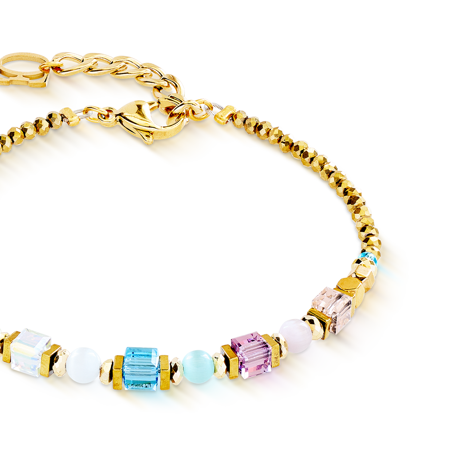 Bracciale Cube Aura pastello oro
