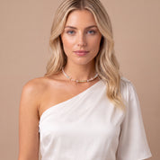 COEUR DE LION Collana Beads & Pearls Spike Pastel – indossato
