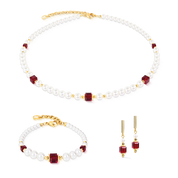 Orecchini Cocktail Pearls Ruby