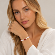 COEUR DE LION Bracciale Cocktail Pearls Ruby – indossato