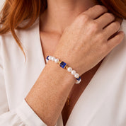 COEUR DE LION Bracciale Cocktail Pearls Sapphire – indossato