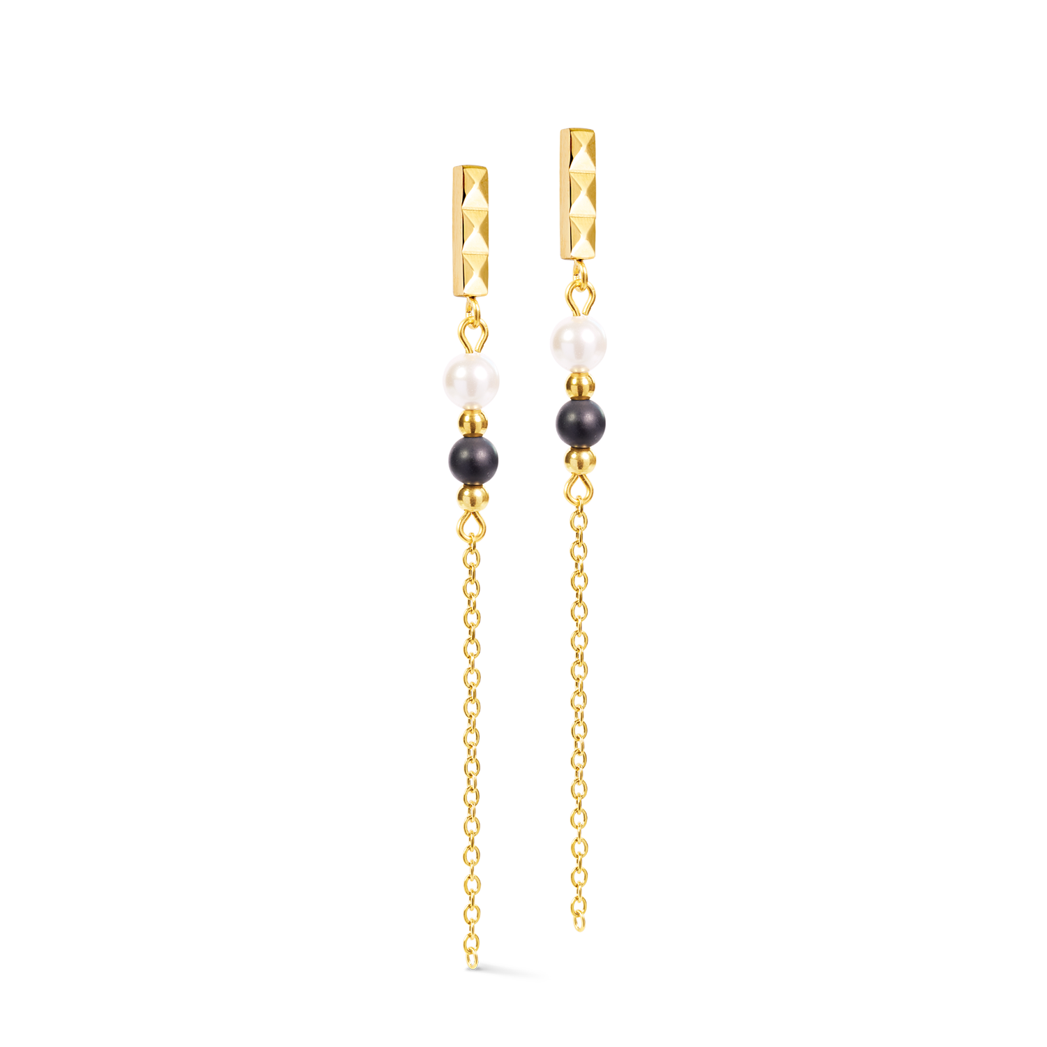 Orecchini Precious Fusion Offset Slider Onyx