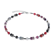Collana GeoCUBE® Iconic Ruby Noir argento