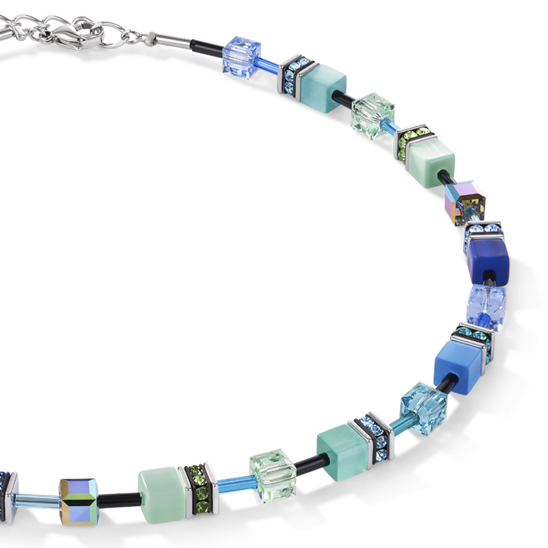 Collana GeoCUBE® blu-verde
