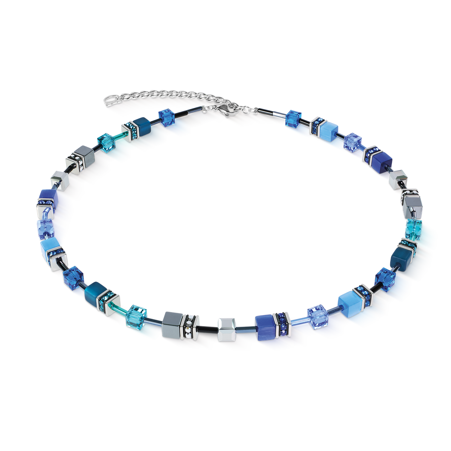 Collana GeoCUBE® Iconic Azure Spirit argento