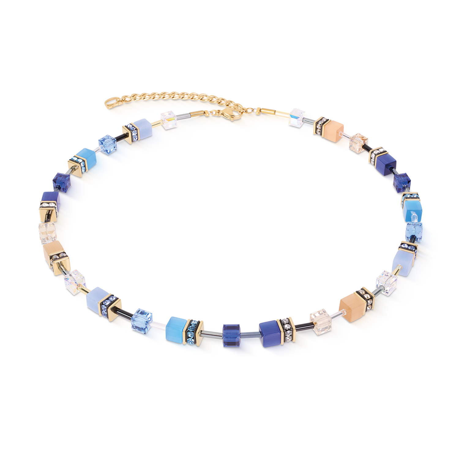 Collana GeoCUBE® Iconic Azure Glow oro