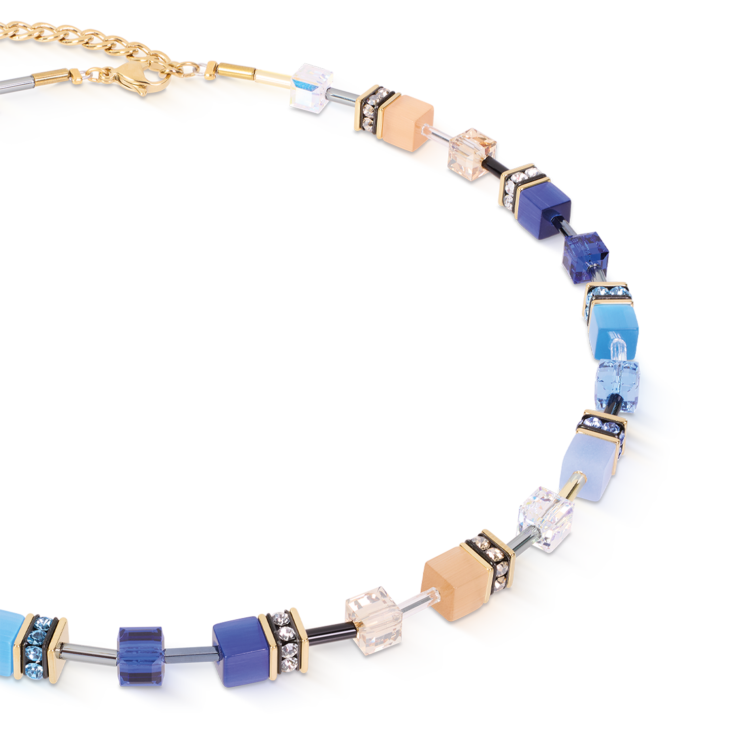 Collana GeoCUBE® Iconic Azure Glow oro