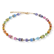 Collana GeoCUBE® multicolor rainbow gold