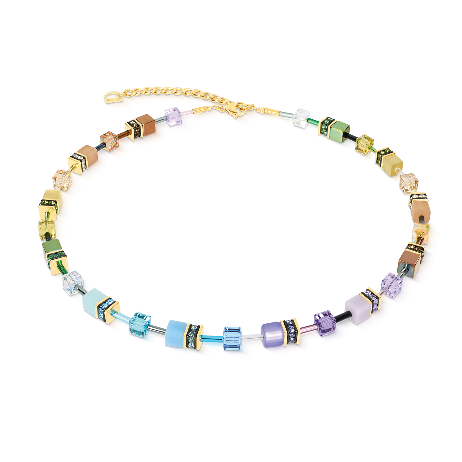 Collana GeoCUBE® Iconic Multicolor Boho oro