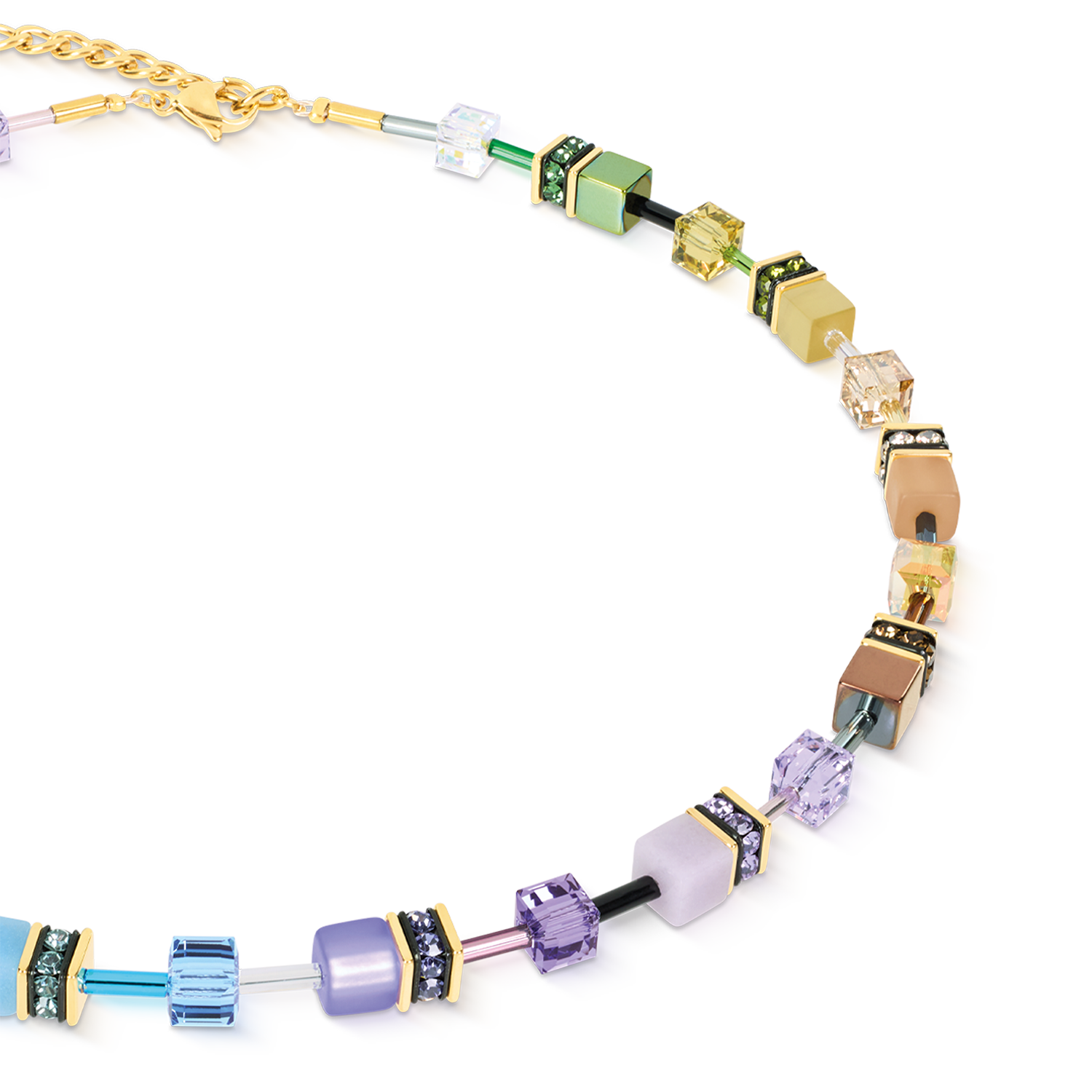 Collana GeoCUBE® Iconic Multicolor Boho oro